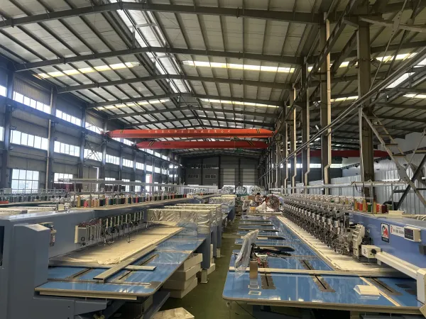 Embroidery machine assembly hall