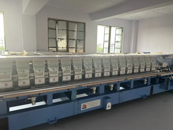 Machine frame placed in the new unit