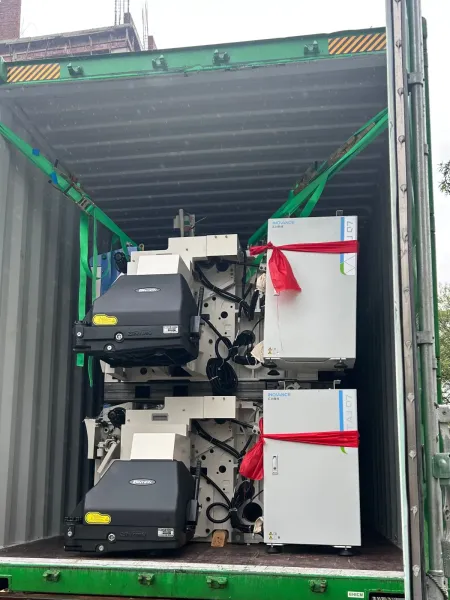 Looms packed in a container