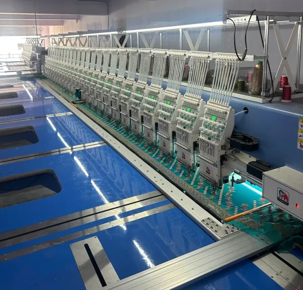 Multi-head machine at a customer unit