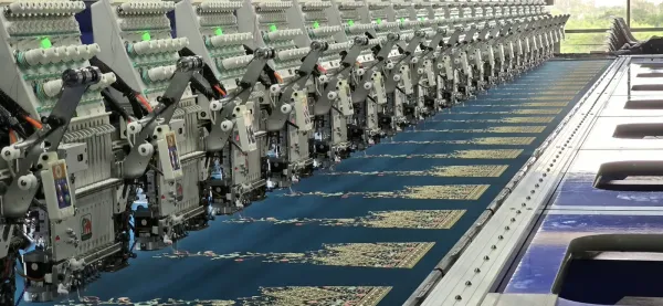 Sequence embroidery in production
